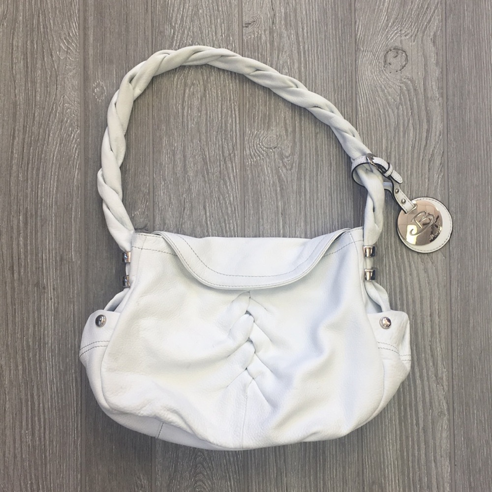 White Leather B. Makowsky Purse